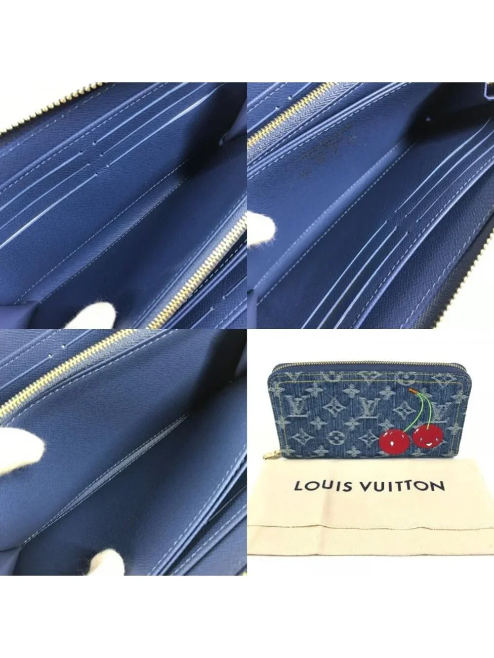 Louis Vuitton Wallet LV TM Zippy Monogram Denim Canvas Blue